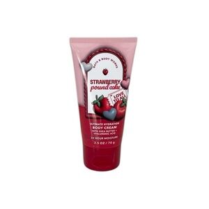 Bath & Body Works Strawberry Pound Cake Hydration Body Cream Travel Size 2.5oz